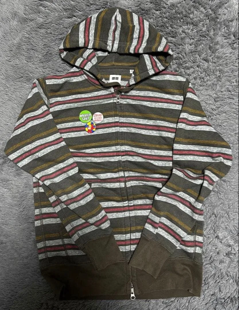 old UNIQLO ボーダー ジップパーカー archive y2k swag