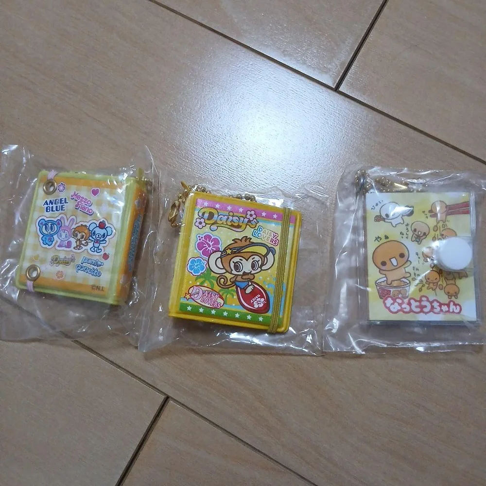 ミニチュア メモ帳 キーホルダー 3種セット