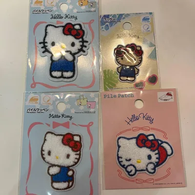 ハローキティ パイルワッペン &刺繍ワッペン