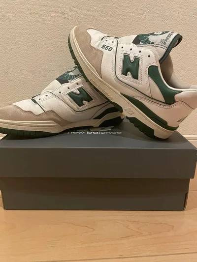 New Balance 550 ホワイト グリーン スニーカー