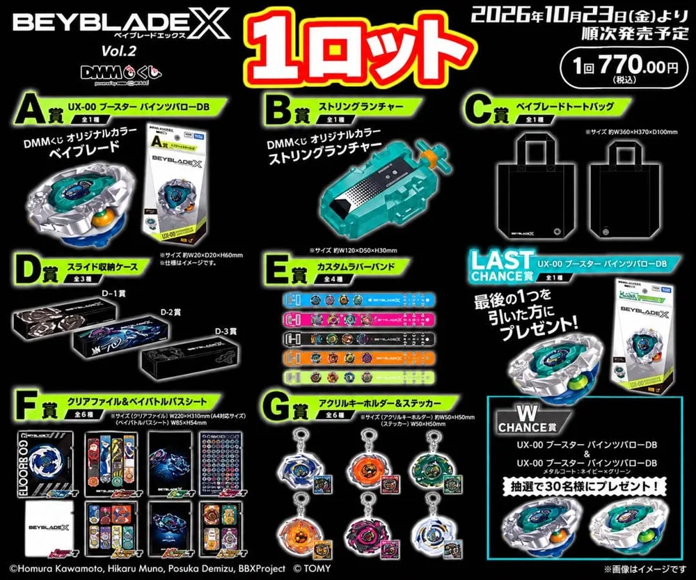DMMくじ BEYBLADE X Vol.2 1ロット 未開封品