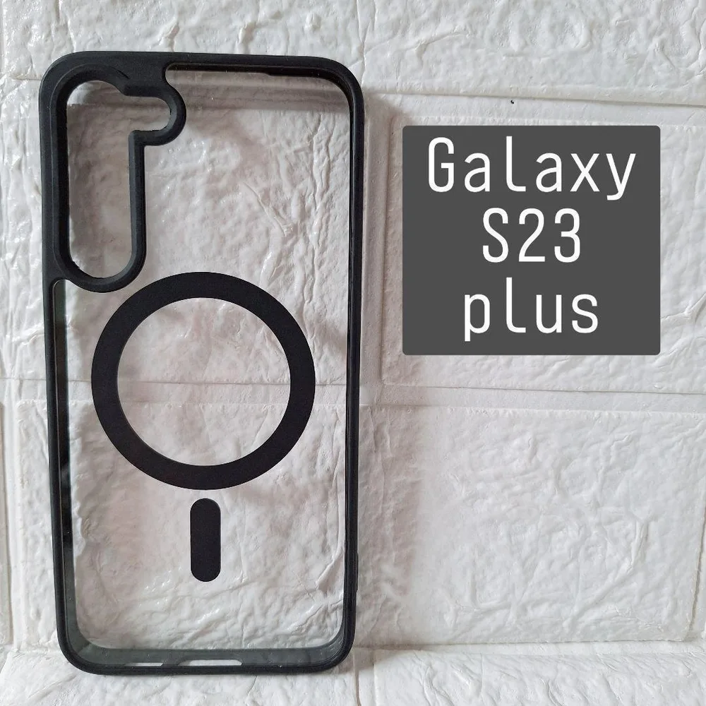 Galaxy S23 Plus スマホケース MagSafe クリア ブラック