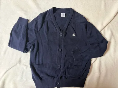 PETIT BATEAU キッズ カーディガン ネイビー 128cm