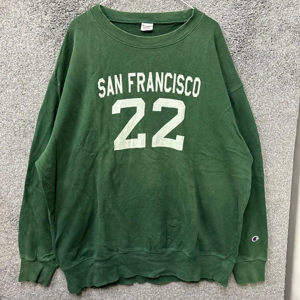 【F110】 Champion スウェット サイズXXL グリーン 緑