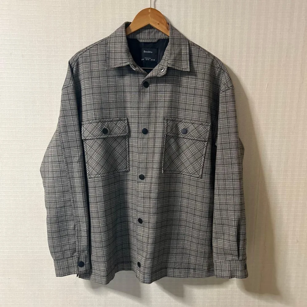 メンズチェックブルゾン