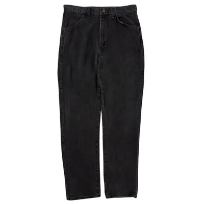 90s RUSTLER USA ブラックデニムパンツ ストレート ラスラー