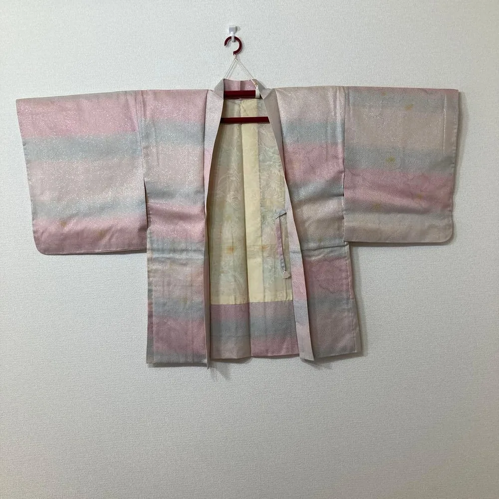 羽織 パステルカラー ボーダー柄