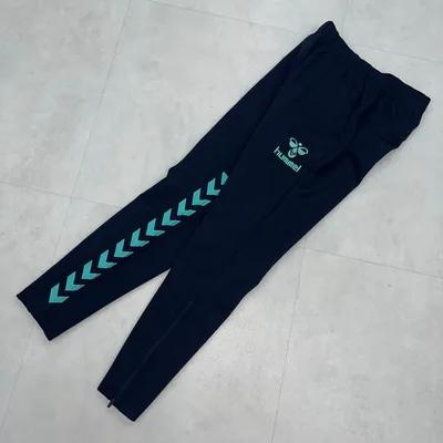 hummel トレーニングパンツ ネイビー×ミント