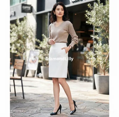 UNITED ARROWS グリーンレーベル ニット ベージュ 美シルエット