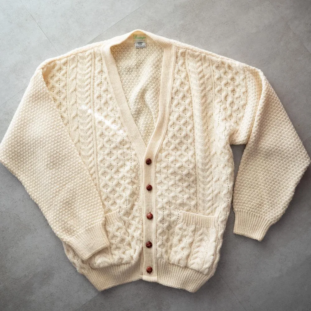 70-80s Fisherman Sweater カーディガン スコットランド製