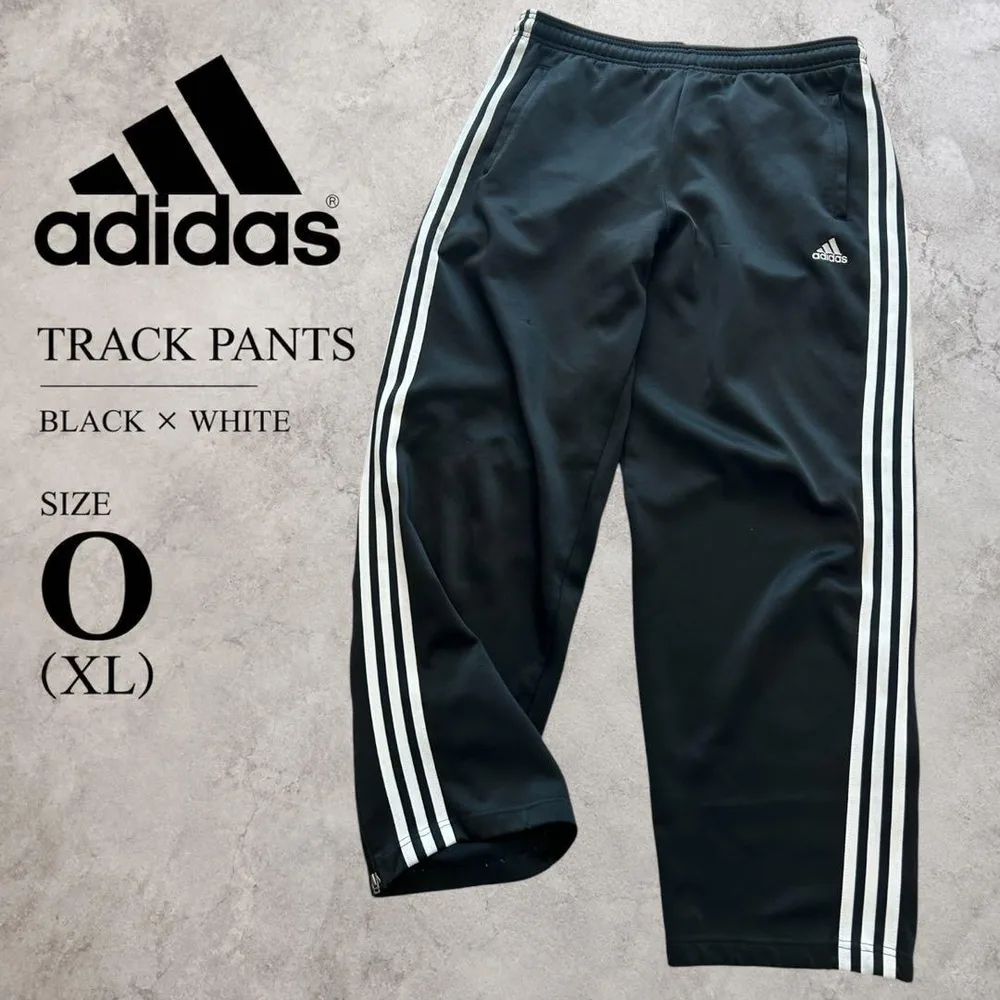 adidas 90s オールド トラックパンツ ワイド バギー 裾ジップ O