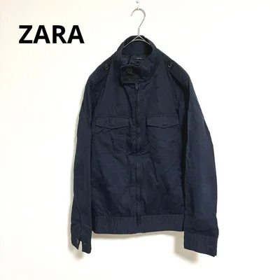 ZARA MAN ザラ ミリタリーブルゾン ネイビー
