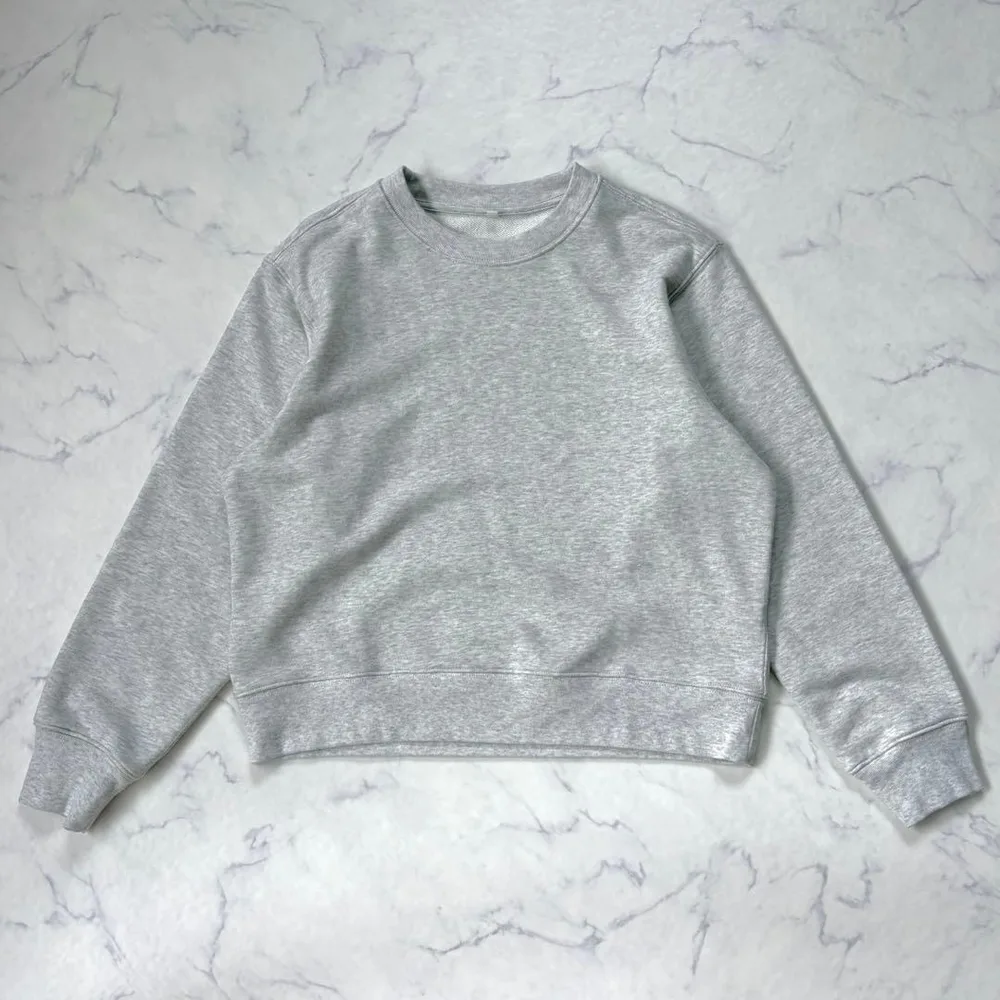 無印良品/スウェット/M/杢グレー/ショート丈/シンプル/コットン