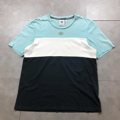 AA401 アディダスオリジナルス 半袖Tシャツ センターロゴ 2XL メンズ