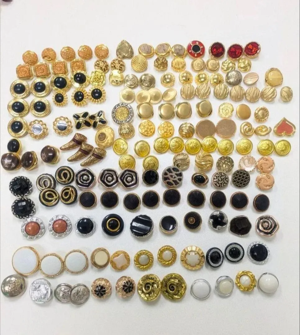 約160個★ヴィンテージ風 ボタン まとめ売り ハンドメイド 手芸材料