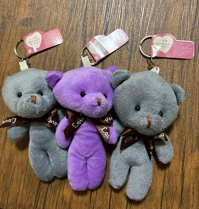 くまのぬいぐるみミニキーホルダー 3体セット