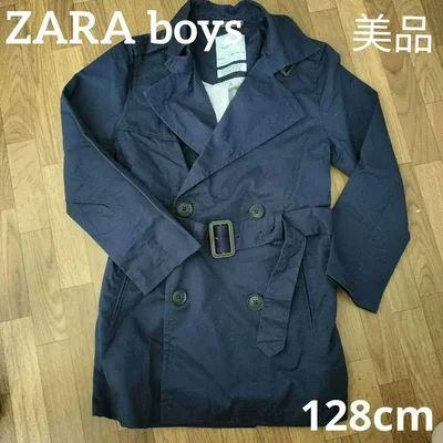ZARA BOYS トレンチコート 128cm ネイビー ザラ 130 120