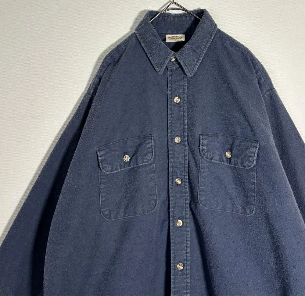 FIVE BROTHER 無地 90s 長袖シャツ シャモアクロスシャツ