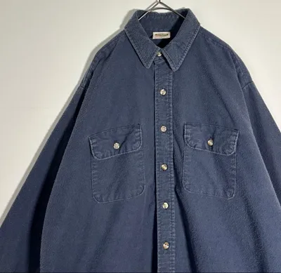 FIVE BROTHER 無地 90s 長袖シャツ シャモアクロスシャツ
