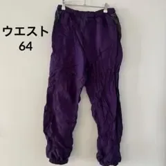 ストリート スポーツミックス パンツ 裾ゴム 紫 薄手 お出かけ カジュアル