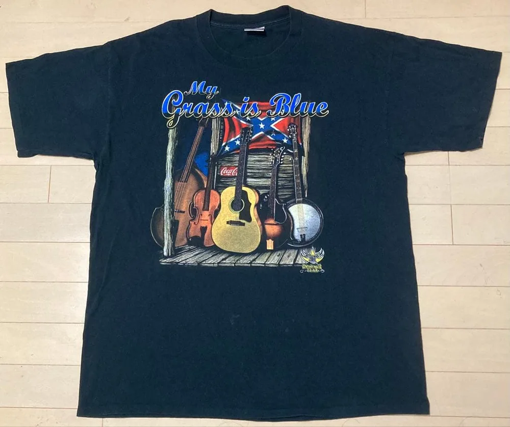 90sヴィンテージ All Sport ブルーグラスTシャツ ギター バンジョー
