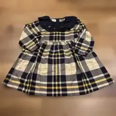 未使用 ファミリア チェック柄 ワンピース 100
