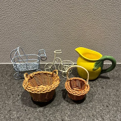 natural kitchen インテリア 置物 アイアン かご レモン
