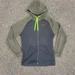 NIKE ナイキ DRI-FIT フリース フルジップパーカー 刺繍ロゴ 短丈