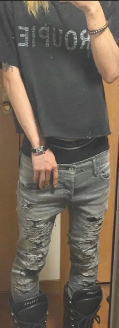 5351 POUR LES HOMMES クラッシュ スキニーデニム