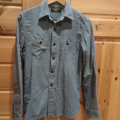 RRL ダブルアールエル 長袖シャツ ブルー