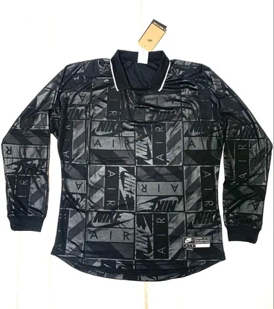 L新品 NIKE AIR 長袖シャツ ブラック 総柄 新品