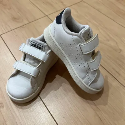 adidas キッズ スニーカー ホワイト ベルクロ