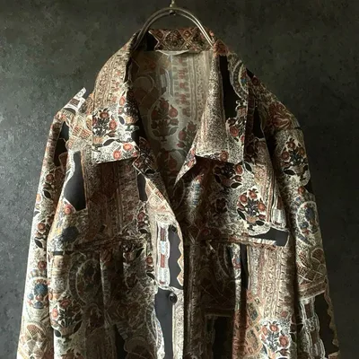 希少 90s 花柄 フラワー 総柄シャツ レトロ vintage 古着 長袖