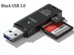 【新品】USB 3.0 SD/MicroSD カードリーダー ブラック