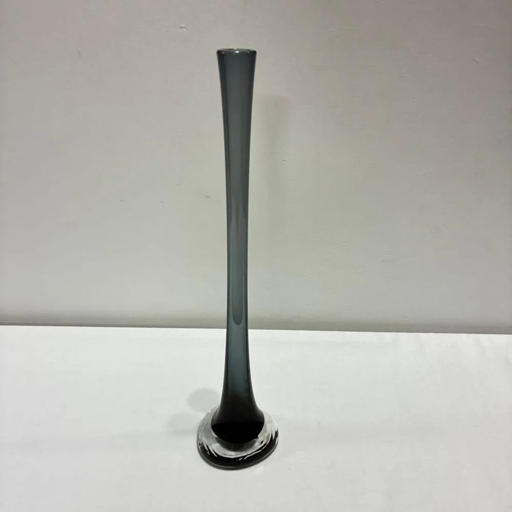 モダン スモーキーガラス 一輪挿し フラワーベース 花瓶 高さ31cm