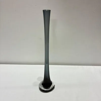モダン スモーキーガラス 一輪挿し フラワーベース 花瓶 高さ31cm