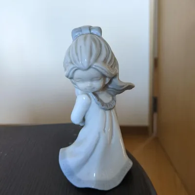 少女 陶器製 置物 フィギュリン