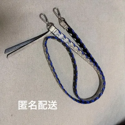 ajewスマホショルダーストラップ シルバーブルー