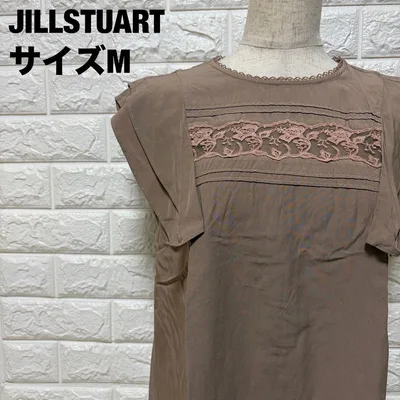 JILLSTUART ベージュ 刺繍レースブラウス フレンチスリーブ【3108】