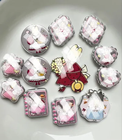 S-114 アクリルビーズ キャラクター キーホルダー ストラップ まとめ売り