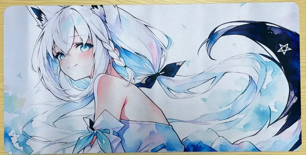 แผ่นรองเม้าส์ Shirakami Fubuki Hololive Vtuber