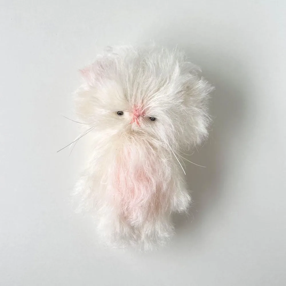 すぺしゃる ねこ ぬいぐるみ ハンドメイド作家 アートドール テディベア モヘア