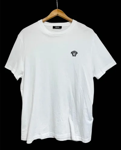 VERSACE ヴェルサーチのメデューサ刺繍Tシャツ 2XLサイズ 白 送料無料