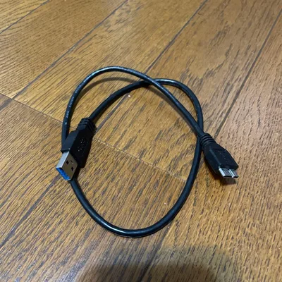 USB 3.0 ケーブル A-MicroB ブラック ケーブル約60センチ