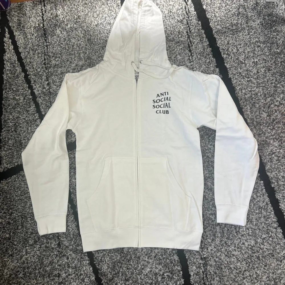 ANTI SOCIAL SOCIAL CLUB ジップパーカー ホワイト S