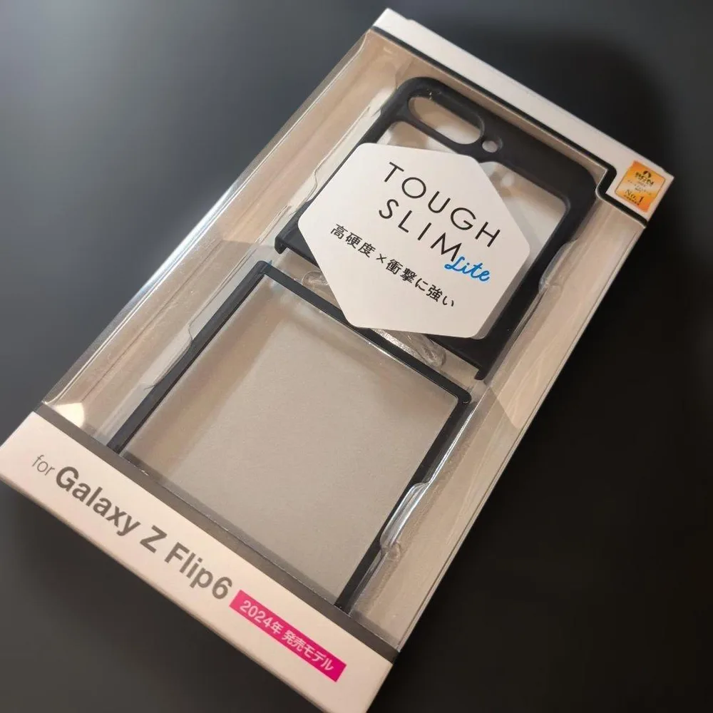 Galaxy Z Flip6 ケース ブラックフレーム【ELECOM】