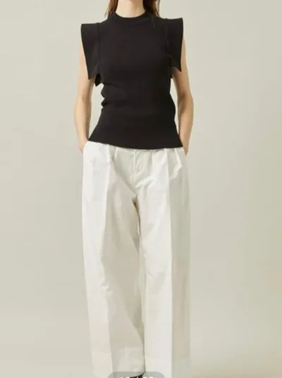 CLANE SQUARE SLEEVE KNIT TOPS