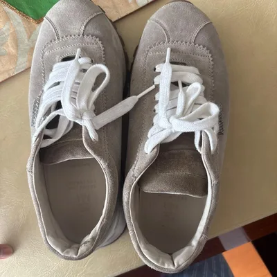 รองเท้าผ้าใบหนังกลับ BRUNELLO CUCINELLI 37