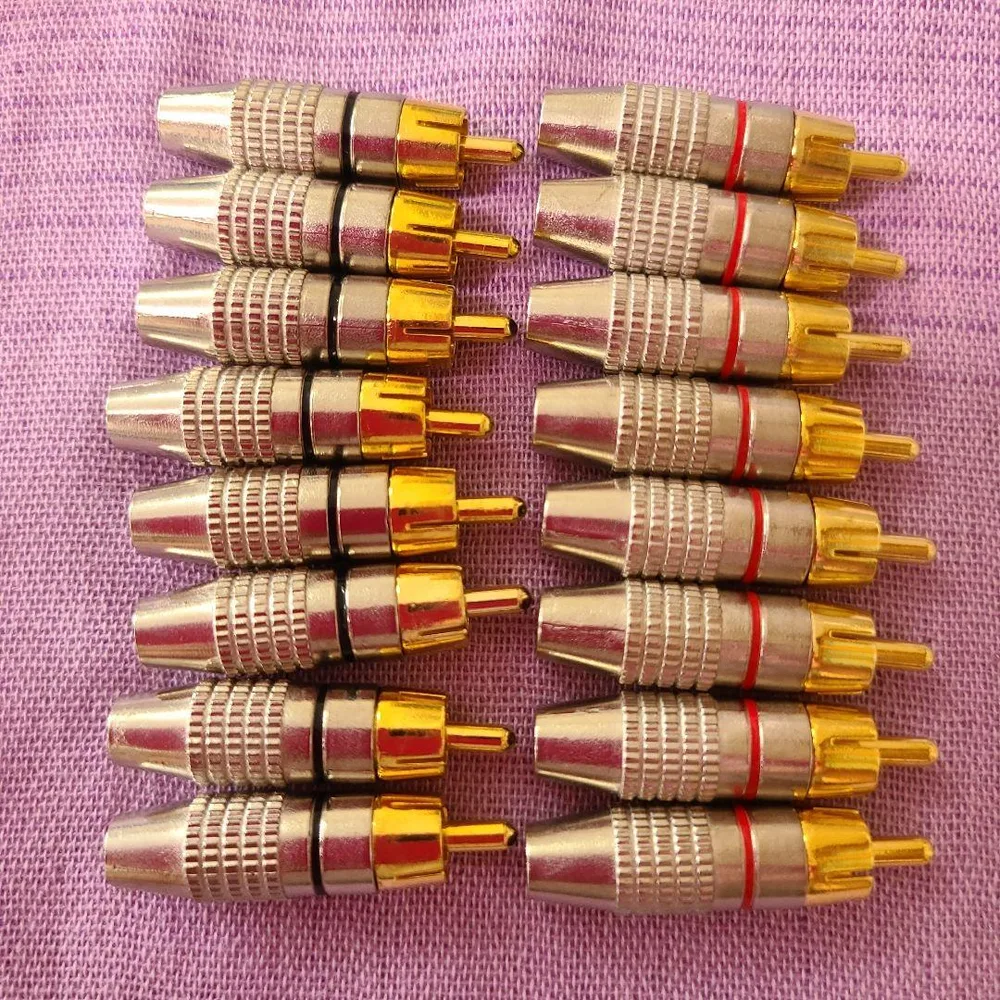 ☆新品 ハンダ付け不要のRCAプラグ☆16個セット♪