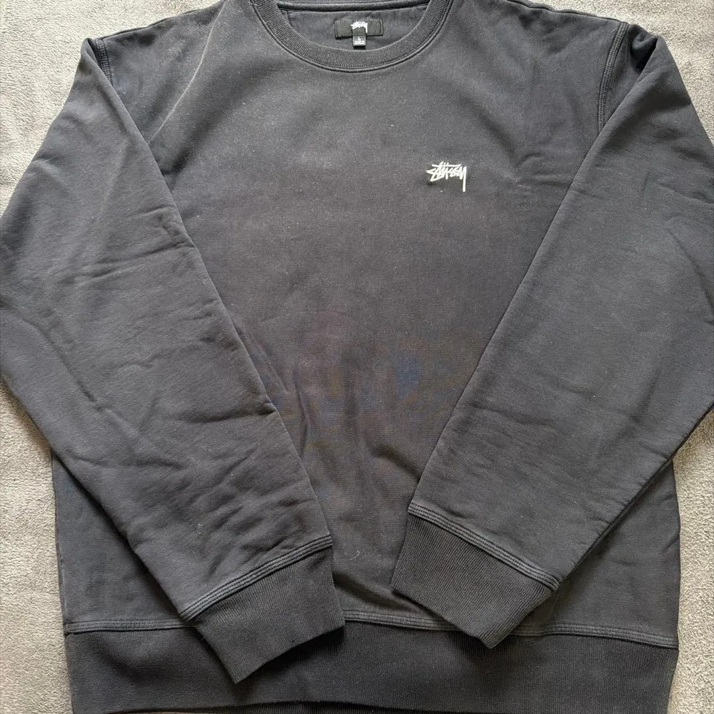 STUSSY ステューシー スウェット ブラック L 背中にロゴ無し